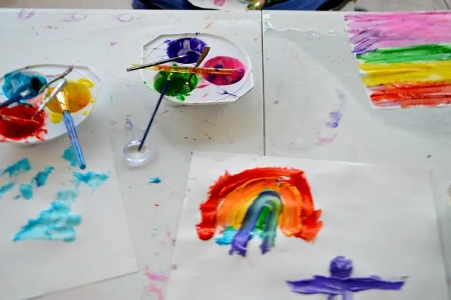 home made face paint on paper