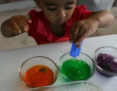 jelly sensory play for halloween