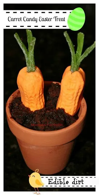 Flower pot carrot dirt dessert