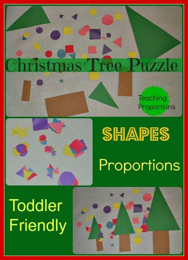 Christmas tree shapes puzzle