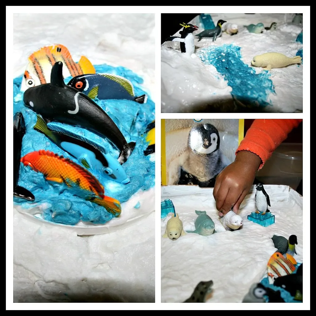 Antarctica Small World with Soap "Ice"