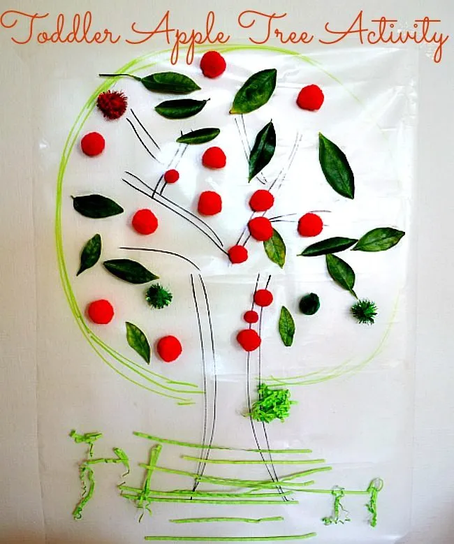 Sticky Apple Tree Craft for Toddlers