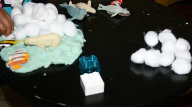 Play Dough Caves for Polar Bears