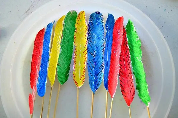 paper feathers