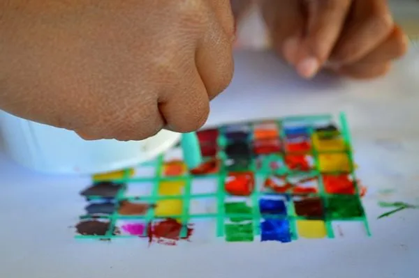 painting with berry askets art projects