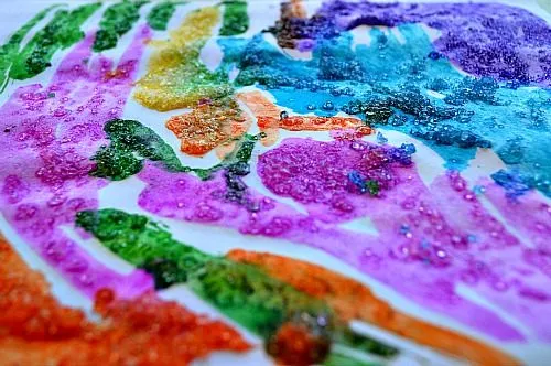 dried salt art