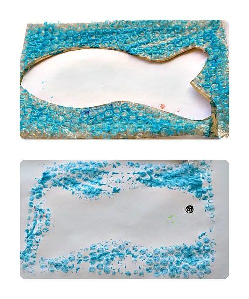 fish ocean bubble printing