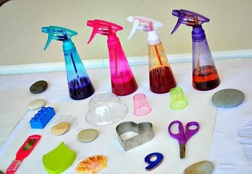 materials for art activities for kids with stencils