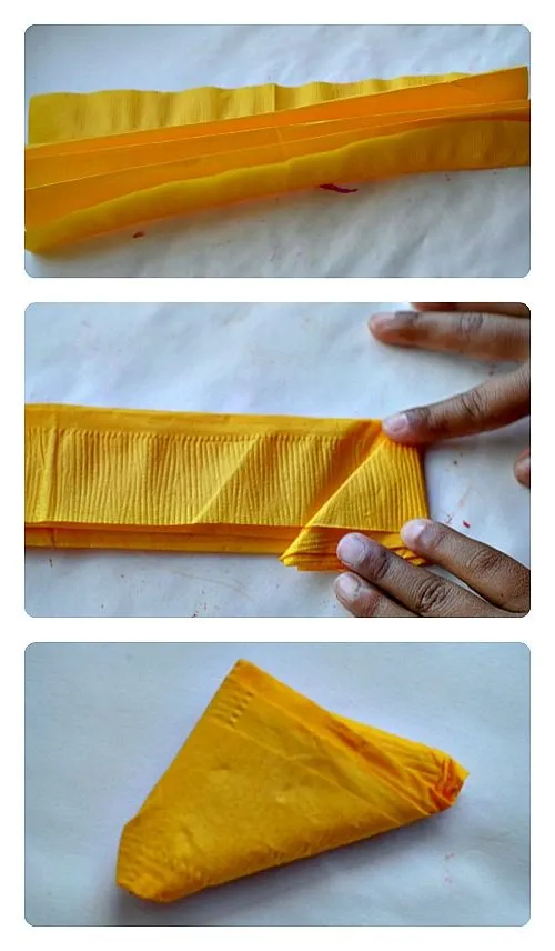making tissue traingles