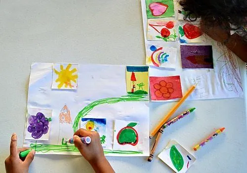 art activity with gelatin stickers