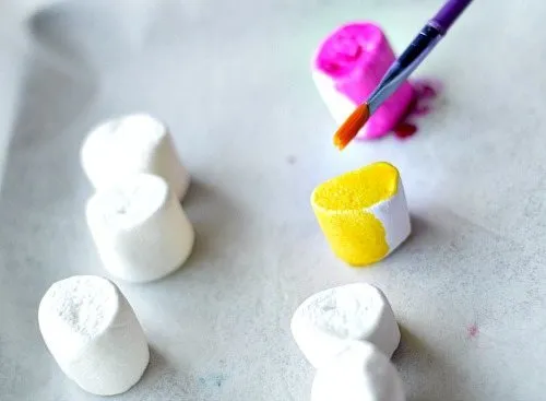 art with marshmallows