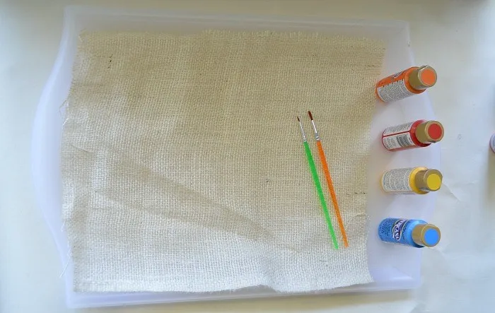 materials for burlap art