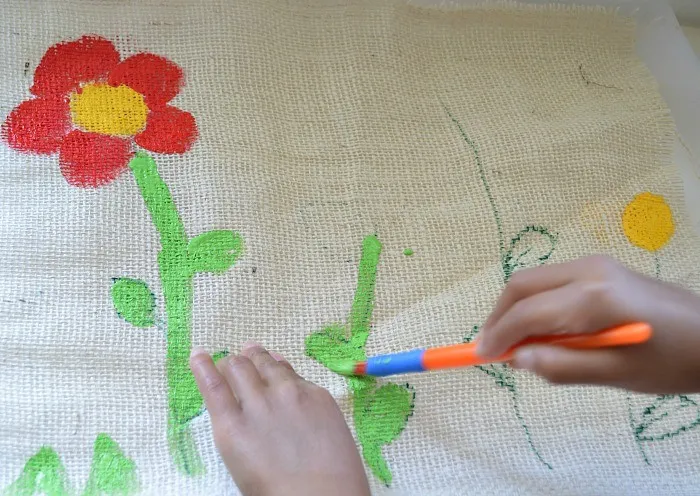 art activities for kid s with burlap