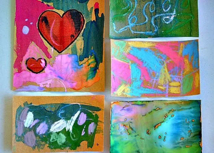 Art activities for kids : Sand paper art