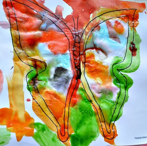 fizzing butterfly art