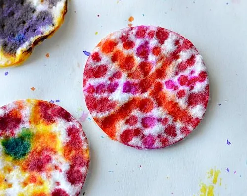 spring art with watercolors