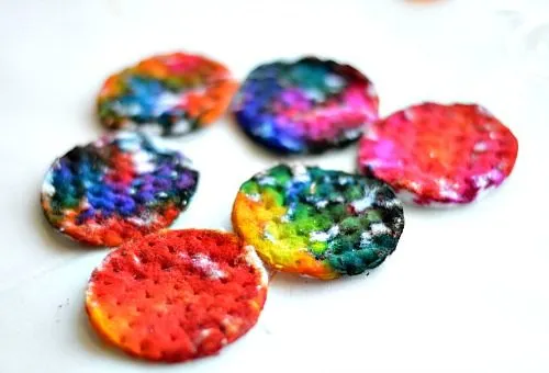spring absorption art with watercolors