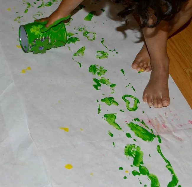 stamping with tin cans