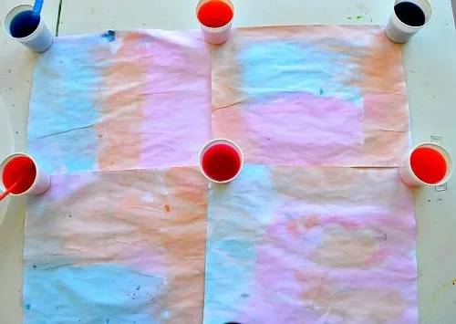 crepe paper paint