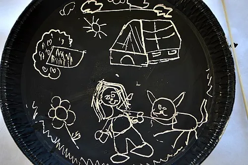 preschooler scratch art