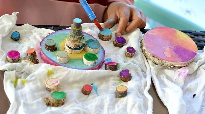 art-projects-for-kids-wood-cookies-watercolor