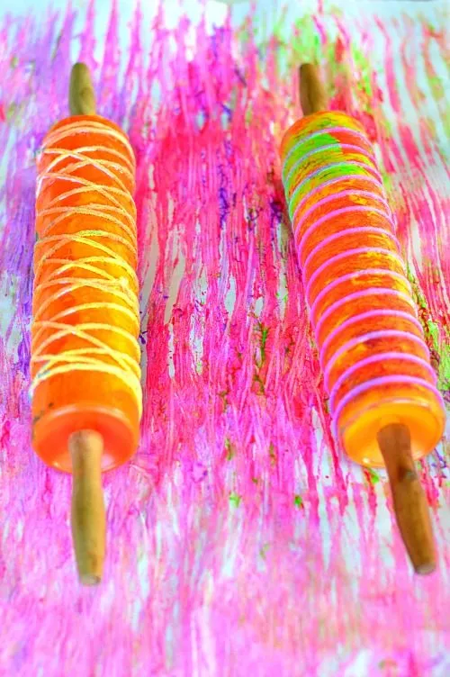 colored yarn prints