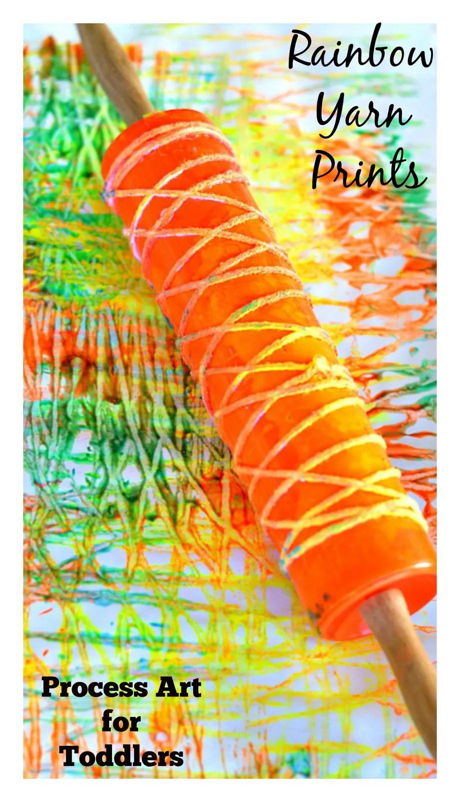 Printmaking Rainbow Yarn Art 4th installment in our ART SERIES hosted by multiple blogs.