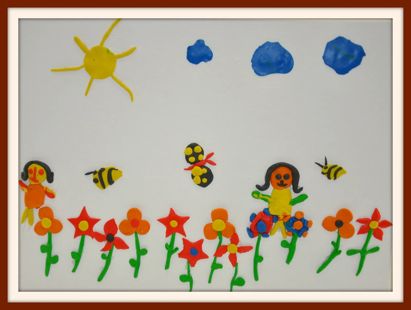 clay art on canvas
