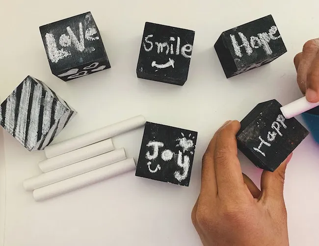 drawing with chalk