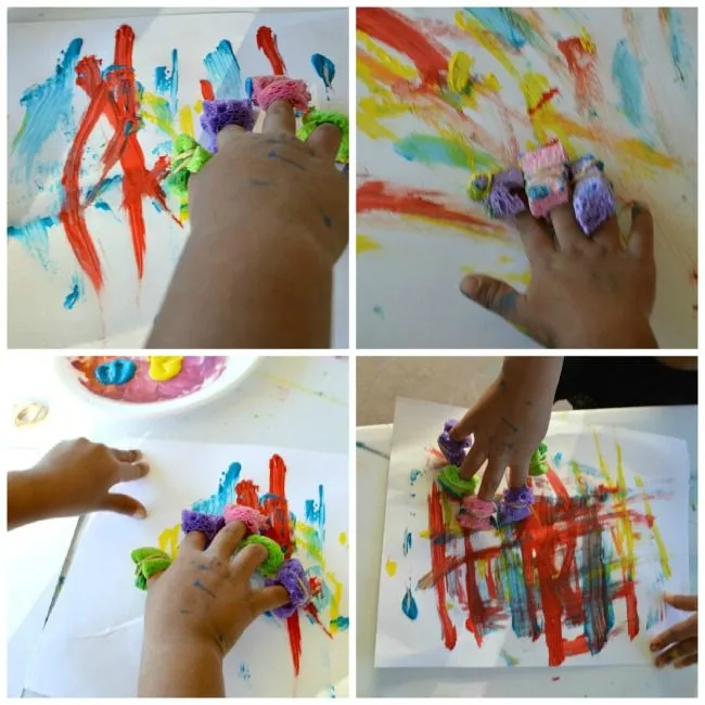art projects kids sponge painting