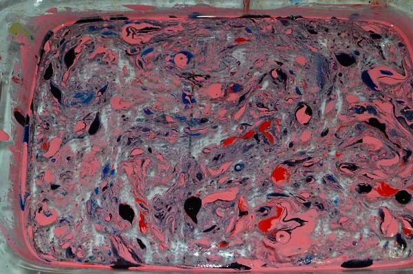 pattern formed after vigorous stirring in ths art projects for kids