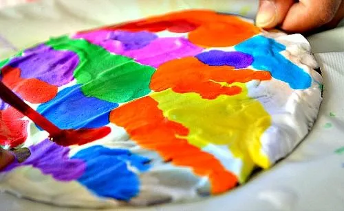 drip painting shaving cream