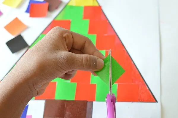 cutting tissue squares