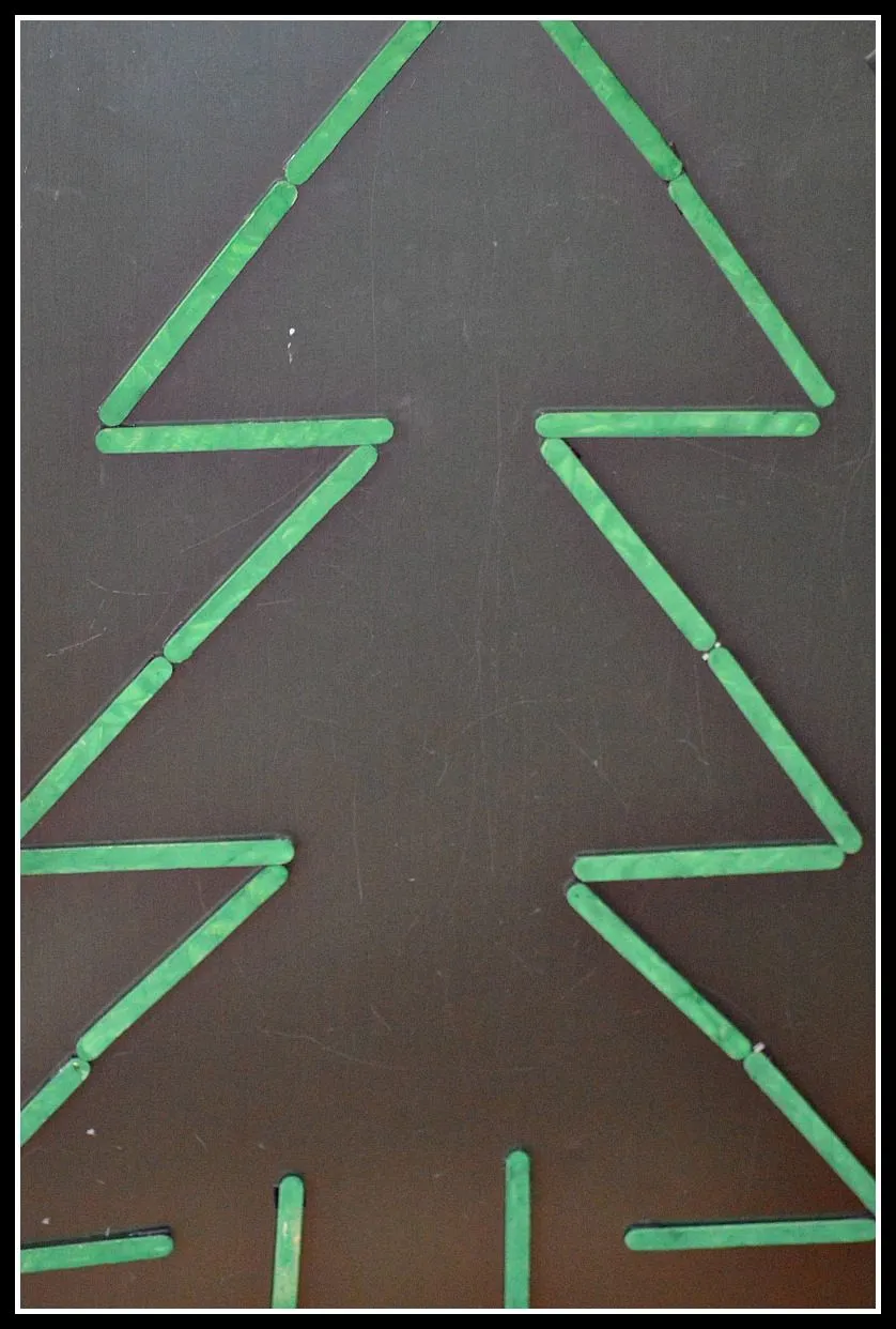 craft sticks christmas tree
