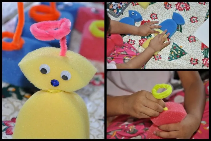 Handprint & Sponge Angel Ornaments