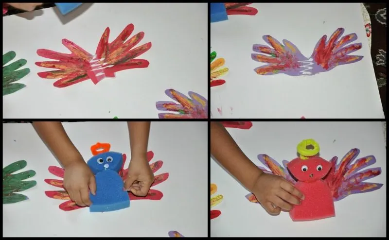 handprints and angels ornaments
