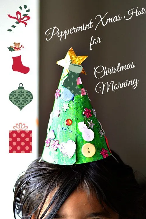 wearing christmas hats