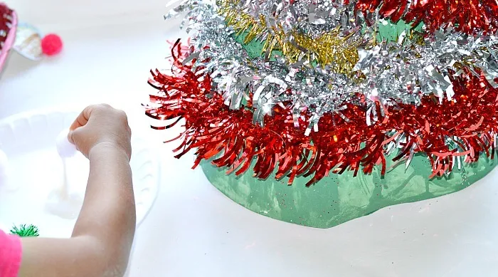 sticking-pom-poms