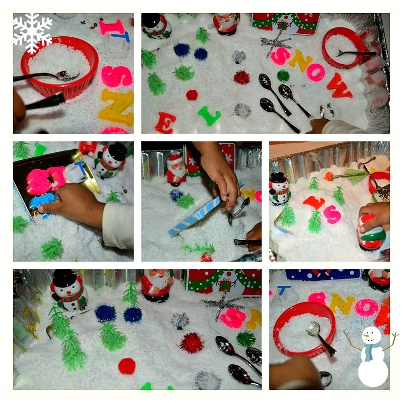winter sensory bin