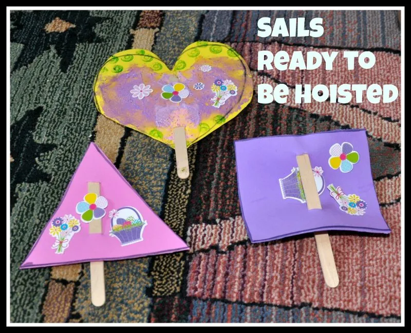 Egg Carton Sailboats for Columbus Day