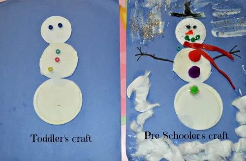 cotton rounds snowman