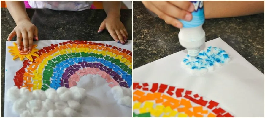 rainbow collage