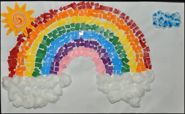 rainbow collage craft