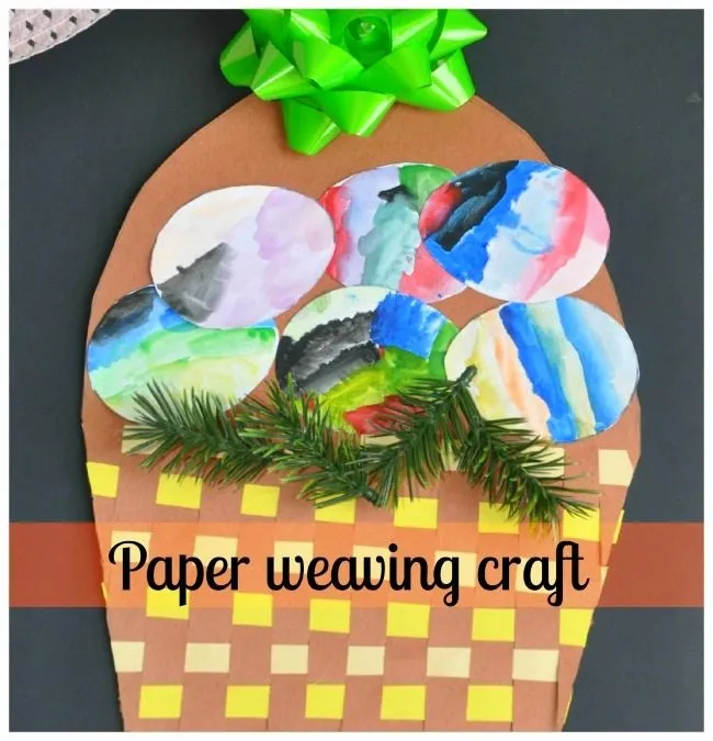 easter craft paper weaving
