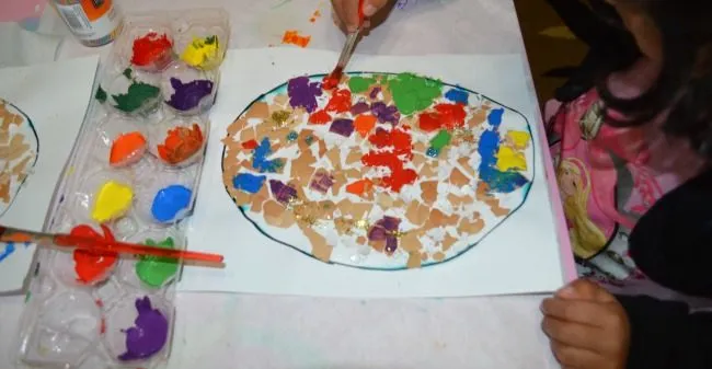 easter craft egg shell painting