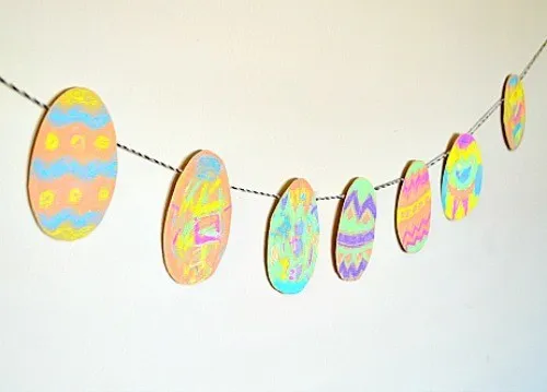 sandpaper art bunting for waster