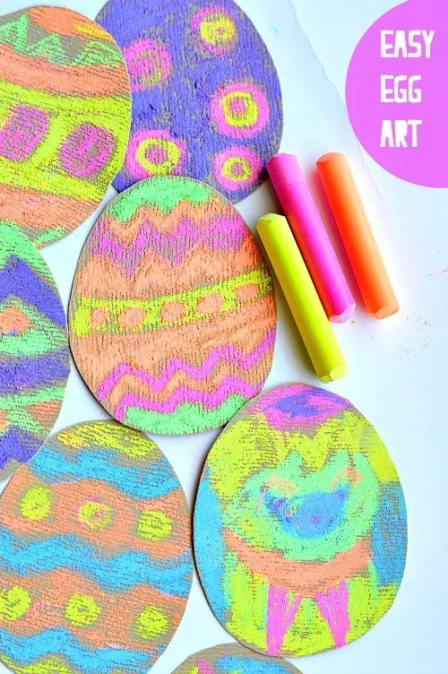 How to create glowing chalk egg easter artHow to create glowing chalk egg easter art