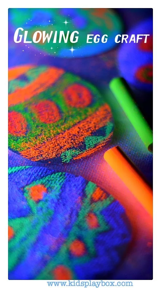 How to create glowing chalk egg easter art