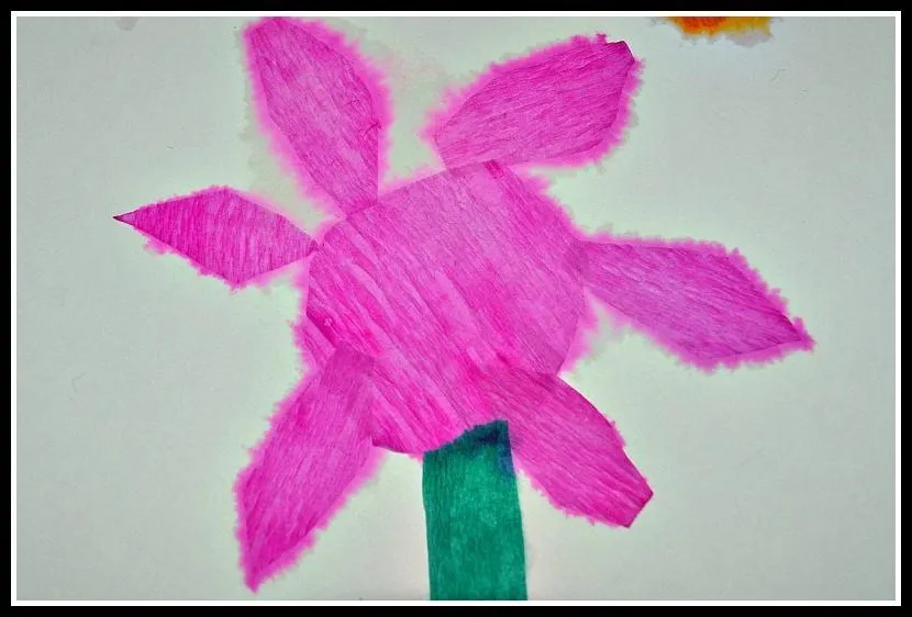 crepe paper art