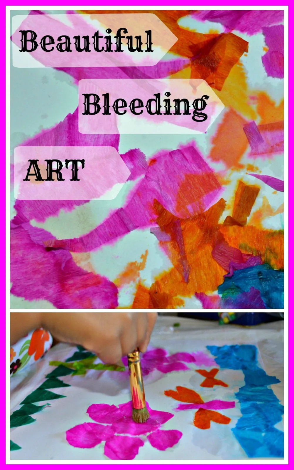 art with water and paper